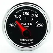 Autometer Designer Black II Water Temperature Gauge Electric - 100 -250 F, 2 1/16 Inch, Short Sweep, AU1238