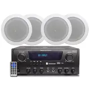 TPro 2-Ch 1000 Watts Bluetooth Home Amplifier System Receiver w/USB and SD