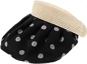 [SUPVOX] Women's Sun Hat Wide Brim Beach Sun Visor Uv Protection Cooling Design Foldable Black