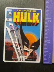 STICKER: The Incredible HULK Comic Book Cover -1988 vs. Wolverine, #340