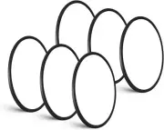 Sleek 12” Black LED Flush Mount Light - 6 Pack with Adjustable Color Temperature