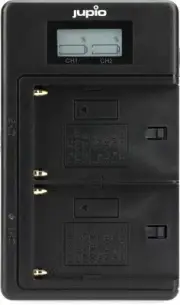 Jupio USB Dedicated Duo Charger LCD for Sony NP-FM50, NP-F550/F750/F970