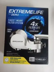 ZeroWater Extreme Life High Capacity Faucet Mount Water Filter Chrome 400 Gallon