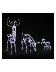 [Lexi Lighting] 3D Illuminated LED Reindeer Family with Motor