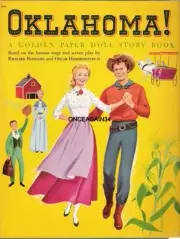 VINTAGE UNCUT 1956 OKLAHOMA PAPER DOLLS~RODGERS HAMMERSTEIN~#1 TOP REPRODUCTION