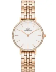 Daniel Wellington DW00100666 Ladies Watch Petite Lumine Bezel 5-Link Melrose ...