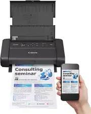 Canon PIXMA TR150 Wireless Color Borderless Printer Portable Mobile Print w Inks