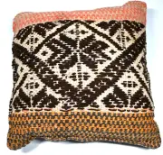 Vintage Textile Inca Wool Pillow from Peru 18 x 18