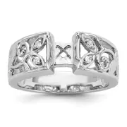 14k White Gold 1/20 Ct. Lab Grown Diamond VS/SI+ G+ Pet Set Engagement Ring