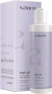 Saturn by GHC Hair Growth Oil For Hair Fall, Stronger, Thicker Hair With Onion Oil & Bhringraj Oil, Paraben Free, Sls & Sulphate Free, 200 Ml (Pack Of 1)