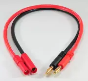 HXT 4MM Male To 4mm Bullet Adapter - 30CM 12awg Works w/ Hyperion & iCharger