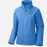 Columbia Waterprof Switchback III Light Blue Womens Jacket Hood 3XL NWT