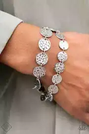 Paparazzi Jewelry Accessories - Rooted To The SPOTLIGHT - Silver Bracelet