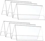 6Pcs Acrylic Display Stand for Office Use Double Sided Conference Name Plate Holder Transparent Shape Signage for Weddings Events Supermarket and Shops