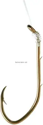 Eagle Claw 138H-10 Pro-V Bend Baitholder Snelled Hook, Size 10, 2 Sliced Shank,