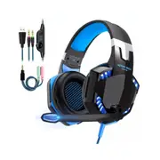 3.5mm Gaming Headset MIC LED Headphones Surround with Splitter for PC Mac Laptop