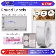Round Thermal Printer Labels Niimbot D11 D110 D101 Label Paper White Label