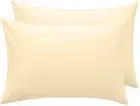 100% Egyptian Cotton Pillowcases Set of 2 Standard Queen/Full Pillowcover Lux...
