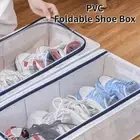 PVC Shoes Sorting Box Steel Frame Folding Shoe Rack Shoe Organier Box