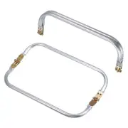 2pcs Metal Purse Frame 10" Rectangle Lock Frame Kiss Lock Clasp Bag Hardware