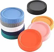 Mason Jar Lid with 9 Colors for Wide Mouth and Regular Mouth glass Jar (Wide Mouth Internal Diameter 86mm)
