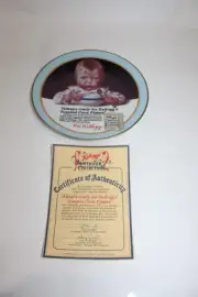 Plate Ceramic 1992 Always Reading for Kellogg's Toasted Corn #7892 Nostalgia