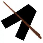 14" African Mahogany Wood Witches Platypus Magic Wand Wicca Pagan w/ Velvet Bag