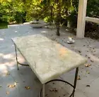 48"x24" White Quartz Stone Dining Table Luxury Crystal Sofa Centerpiece for Home