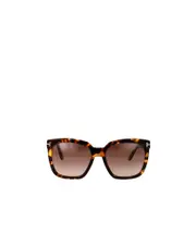 geometric frame sunglasses 55 Dark Havana