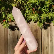 Rose Quartz Flashy Crystal Tower | A Grade | 626 grams | 1lbs 7oz