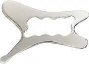 Scraping Massage Tool, 304 Stainless Steel, Body Massager, Silver, Shaving Board for Face & Muscle Scraping, Back Plate, Neck, Arms, Tension, Relaxation Use, Long Lasting