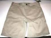 NEW Hurley sz 7 beige khaki chino long walk shorts boys adjustable