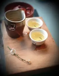 在飛比找Yahoo!奇摩拍賣優惠-早期懷舊茶道具（無為禪房） 老檜木茶盤（乾式 小）厚茶盤  