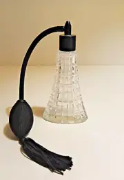 Art Deco Style Eiffel Tower Glass Perfume Atomizer Bottle 6"