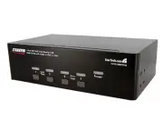 Startech 4 Port Dvi Vga Dual Monitor Kvm Switch With Audio & Usb Hub - 4 X 1 - 2