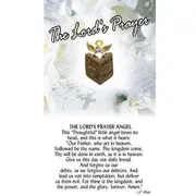 Thoughtful Little Angel Card The Lords Prayer 624 and Angel Pin with Austrian Crystals