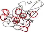 Versatile Live Shrimp Fishing Hooks 10/Pack Barbed Spring Hooks for Fresh Saltwater Metal Construction