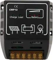 Solar PanelSolar Charge Controller Black with Over-Charge/Over-Discharge Protection CMP12 20A 12V/24V