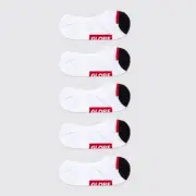 Globe Socks 5 Pack Tipper White Invisible No Show Size 7-11 Skateboard Sox