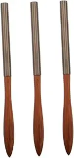 HONMEET 3pcs Nail Art Brush Set Professional Manicure Tool Flat Head Nail Painting Brush Ergonomic Wooden Handle Supplies