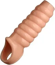 Silicone Penis Sleeve Male Reusable Penis Stretcher Sleeve Girth Enhancer Big Penis Extender Condom for Men Sex Toys