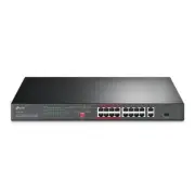 TP-Link TL-SL1218P 16-Port 10/100 Mbps + 2-Port Gigabit Rackmount Switch with