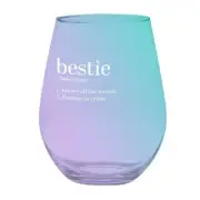 Unique Jumbo Stemless Wine Glass Bestie Size 4in x 5.7in H / 30 oz Pack of 6