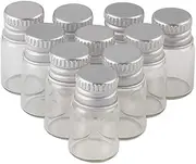 2ml Mini Glass Bottles Jewelry Packing Cute Vials Aluminum Cover Empty Wishing Jars Containers Small Empty Glass Bottle 100pcspcs