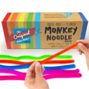 Monkey Noodle Fidget Toy - 5 Pack - Stretchy Sensory Toys for Kids