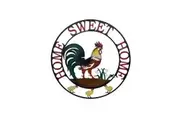 Willow & Silk Laser-Cut 60cm Rooster/Chooks 'Home Sweet Home' Sign Wall Art