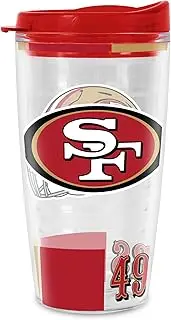 Rico Industries NFL Football San Francisco 49ers 16 oz Double Walled Insulated Tritan Classic Tumbler Cup Keeps Drinks Cold & Hot, USA Made