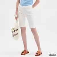 在飛比找momo購物網優惠-【iROO】白色接線五分褲