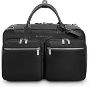 [Briggs & Riley] Multi-Pocket Cabin Bag - Carry On Luggage for Travel, Softside Bag for Men & Women, Fits in Overhead Bin, Two Slip Pockets, Fits up to 15" Laptop - Rhapsody Collection, Black, Black