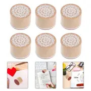 6 Pcs Custom Stickers Christmas Wooden Stamp Assorted Color Stamps